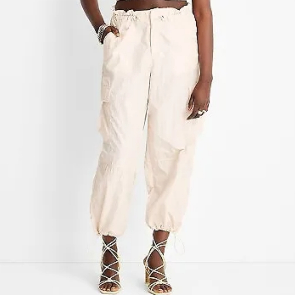 NWT Future Collective W/ Alani Noelle Nylon Utility Cargo Jogger Pants, …